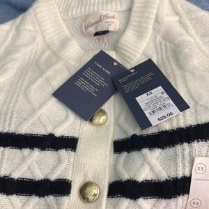 Universal Thread White and Black Cardigan Sweater